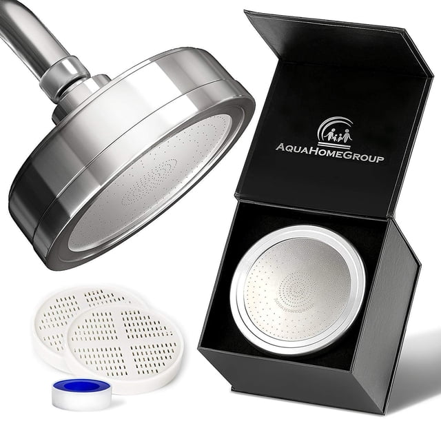 Alcachofa de ducha AquaHomeGroup Luxury Filtered con 2 cartuchos