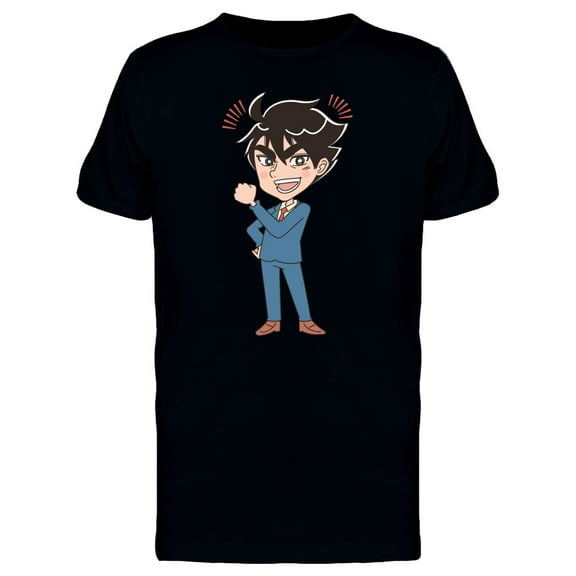 Passionate Businessman Cartoon Tee Men's -Image by Shutterstock