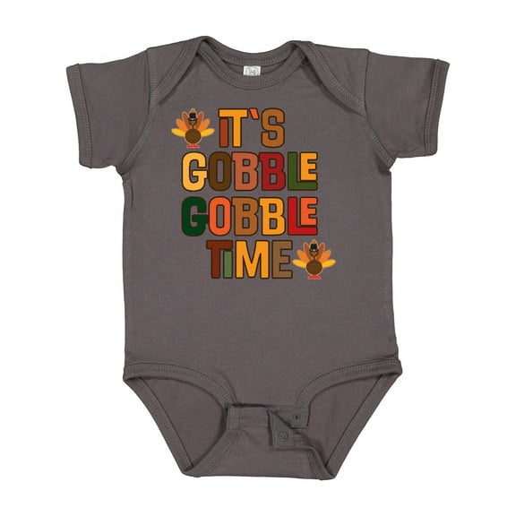 Inktastic Thanksgiving Gobble Time Turkey Boys or Girls Baby Bodysuit