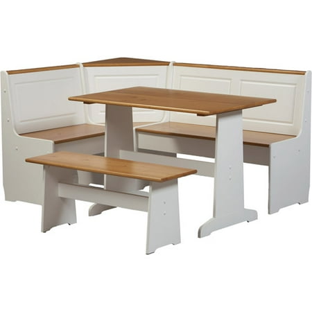 Photo 1 of *PARTIAL SET* Linon Home Decor Products, Inc. Ardmore 5-Piece Nook Set, White with Pine Accents, Box 2 of 2