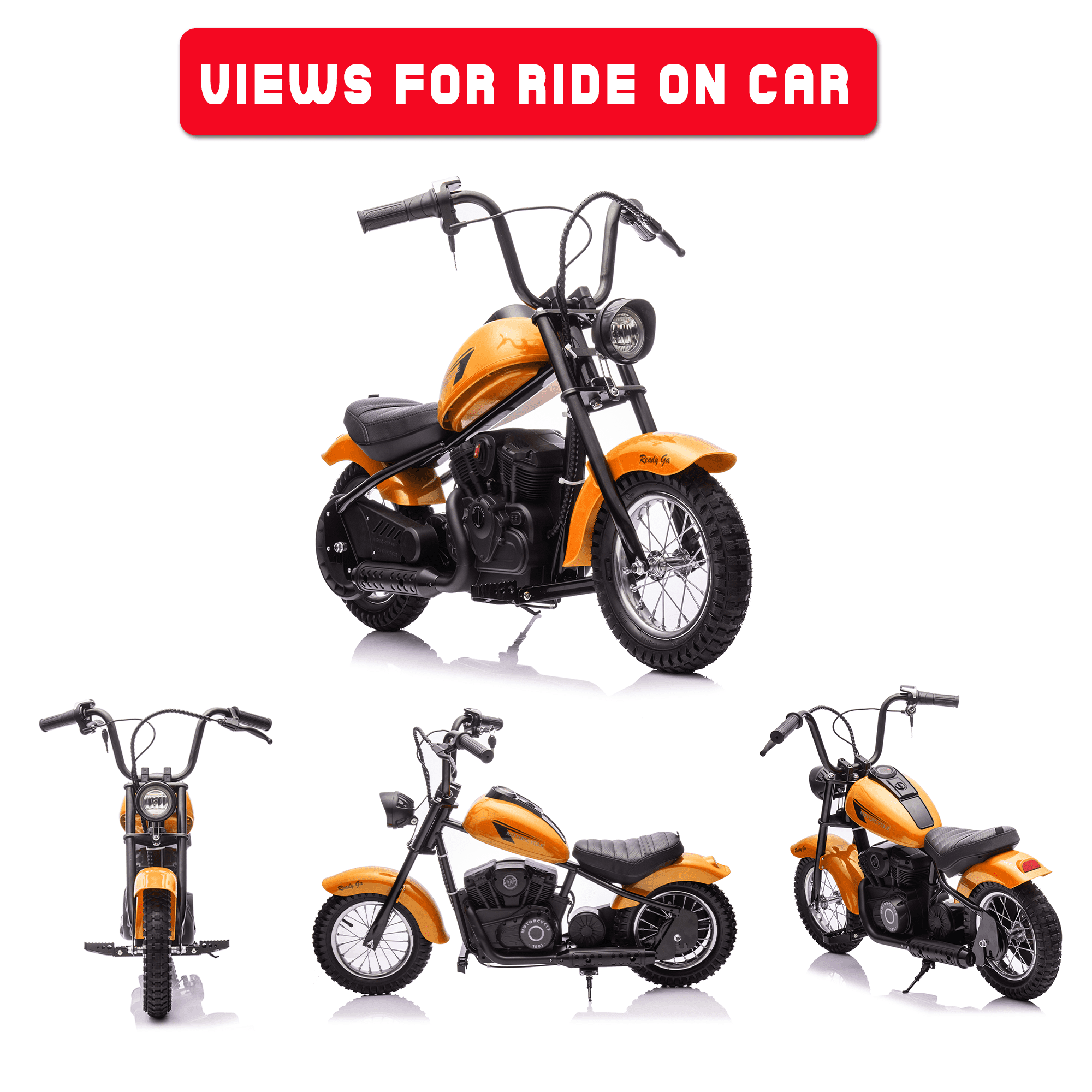 JoyWheels 24V Electric Dirt Bike, 250W Ride on Toy Motorcycle for kids,14mph, Age 13+,Orange