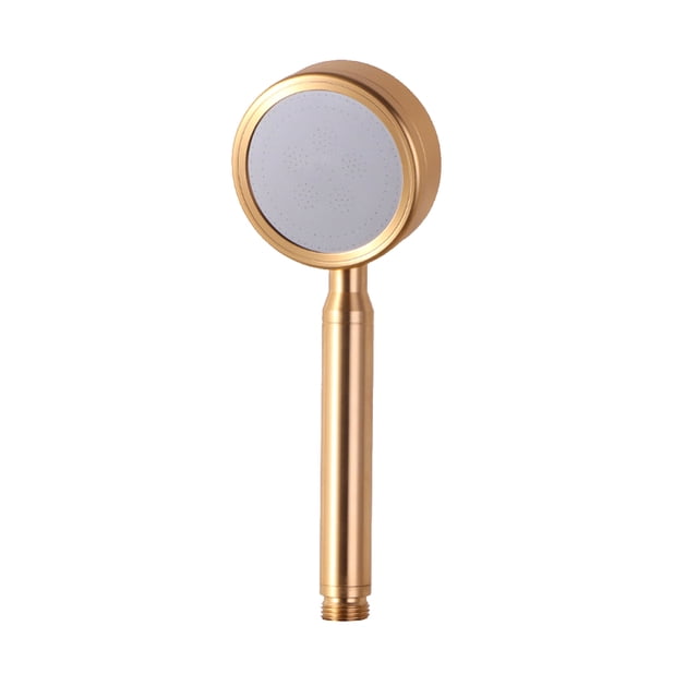 Cabezal de ducha Filtro de ducha de mano de alta presión Accesorios de baño de aluminio, Dorado Eigraketly HA000703-01B