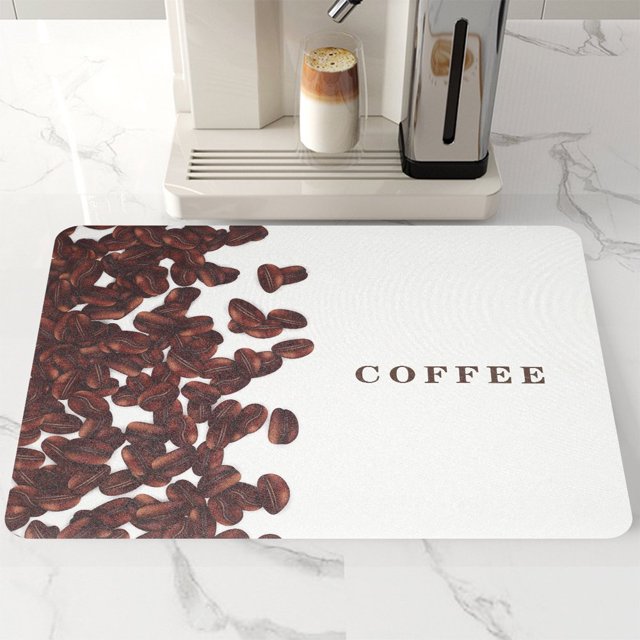 Coffee Mat Absorbent Coffee Bar Mat for Coffee Maker and Espresso Machine Coffee Maker Mat for Countertops 50 x 60cm