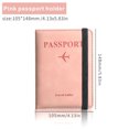 thumbnail image 2 of Clip de pasaporte, funda de pasaporte con ranura de tarjeta de crédito y combinación de ranura de tarjeta de embarque, billetera de pasaporte, libros necesarios para viajar, rosa, 2 of 4