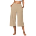 thumbnail image 2 of Women's Casual Pants Comfortable Loose Fit With Pockets And Buttons For Summer Relaxation And Style, 2 of 8