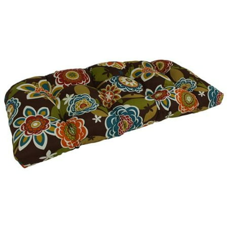 Blazing Needles 42x19-inch U-shaped Outdoor Tufted Loveseat/ Bench Cushion Cera Pompeii