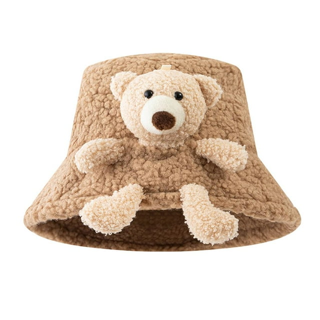 Sombrero de Pescador Sunnimix Sombrero de Oso Beige para Mujer