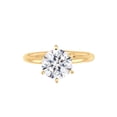 thumbnail image 2 of Elli by Julie & Grace Crystal Solitaire Engagement Ring 925 Silver 18k Gold, 2 of 4