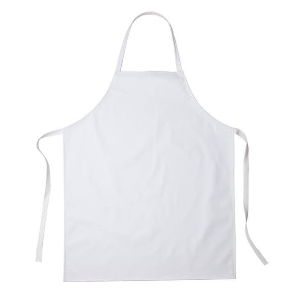 Delantal blanco impermeable de poliuretano para mujer, resistente al aceite, resistente al aceite