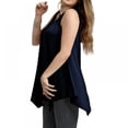 thumbnail image 5 of Women's Loose Swing Irregular Tunics Crewneck Sleeveless Flowy Shirts Blouse Tops, 5 of 6