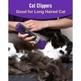 thumbnail image 7 of Cat Grooming Clippers for Matted Long Hair, 5-Speed Cat Grooming Kit Cordless Low Noise Pet Hair Clipper Trimmer Shaver for Dogs Cats Animals (Purple), 7 of 7