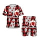 thumbnail image 1 of Balery Buffalo Plaid Love And Gnome Conjunto de Pijama Infantil de Manga Corta con Estampado – Ropa de Dormir de Algodón Suave-XX-Large, 1 of 6