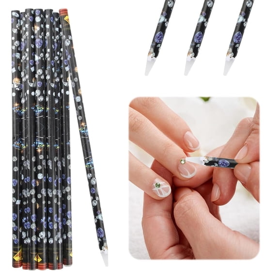 ACDANC 10Pcs Rhinestone Picker Wax Pencil, Self-Adhesive Wax Pencil Diamond Art Tools Gem Pick Up Tool Nail Art Dotting Tool Nail Rhinestone Picker for Diy Manicure Diamond Painting Kits