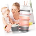 thumbnail image 4 of Dispensador de fórmula para bebés sobre la marcha, contenedor de fórmula portátil para llevar, contenedores de refrigerios para bebés y niños, apilables, sin BPA, antiderrames, 4 of 5