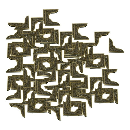 

Tachiuwa 100x Protectors Photo Album Corner Handcraft Craft Retro Design DIY Tools Scrap Cover for Scrapbooking Bronze Color