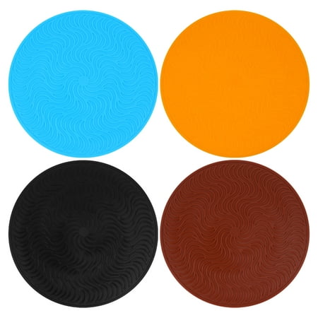 

4Pcs Silicone Heat Resistant Microwave Oven Mat Non Stick Turntable Mat Placemat