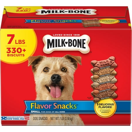 Milk-Bone Flavor Snacks Dog Biscuits for Small/Medium Dogs, 7-Pound Bag