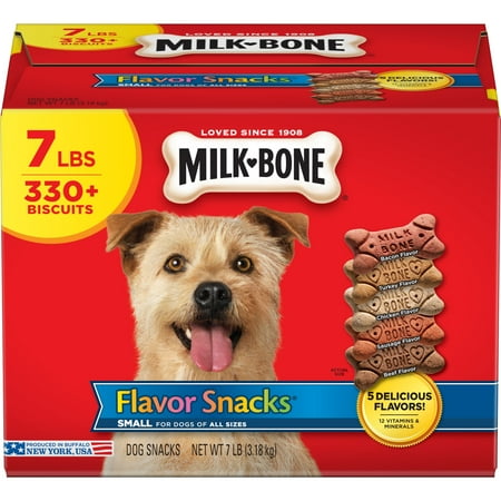 Milk-Bone Flavor Snacks Dog Biscuits for Small/Medium Dogs, 7-Pound