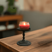 Vibhsa Pillar Candle Holder - Matte Black (4.5H)