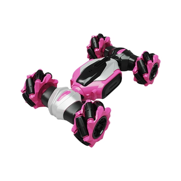 Hot Pink Rc Car 4Wd Radio Control Stunt Car Gesture Induction Twisting Off Road Vehicle Climb Crawler Cars With Remote For Kids Size Approx 8.86X5.91X4.72In