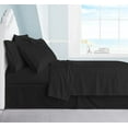 thumbnail image 3 of Luxury 6 Piece Bed Sheet Set - 100% Egyptian Cotton - 400 Thread Count - Extra Soft and Luxury 15" Deep Pocket, Cool and Breathable, Full XXL Size - Black Solid., 3 of 5