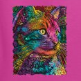 thumbnail image 2 of Colorful Cat Portrait | Cat Lover Owner | Dean Russo Art Animal Lover Unisex Crewneck Sweatshirt, Fuschia, 2XL, 2 of 5