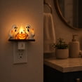 thumbnail image 3 of Ghost Campfire Flickering Night Light, 3.9in 3D Small Electric Faux Campfire Night Light,Ghosts Campfire Flicker Flame Nightlight, LED Campfire Night Lights Halloween Decor, 3 of 4