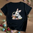 thumbnail image 2 of Inverlee Women's Easter Shirts Clearance Rabbits Eggs Print Tees Soft Short Sleeve T Shirts Blouses Athletic Crewneck Tunic Tops, 2 of 4