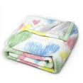 thumbnail image 2 of Kll Fleece Blanket Plush Throw Blanket Hand Drawn Colored Hearts,Soft Fuzzy Cozy Flannel Blanket For Couch Sofa Bed.(50"X40"), 2 of 9