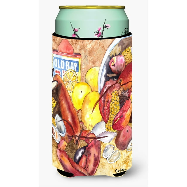 Langosta Horneado de langosta con condimentos Old Bay Aislante para bebidas Tall Boy Aislador para bebidas Abrazador Caroline's Treasures 8719TBC