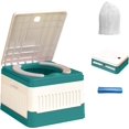 thumbnail image 1 of Toilette de Camping Portable, Toilette de Voyage Pliable, Toilette de Camping Extérieure avec 20 Sacs de Toilette 1 Sac de Rangement, Toilette de Voyage Pliable, 1 of 7