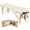 Cream, variant on Renwick 2 Sections Adjustable Folding Massage Bed with Headrest/Armrest/Hand Pallet, Black