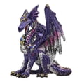 thumbnail image 6 of Ebros Small Purple Rain Armored Midnight Dragon Statue 4.5" High Fantasy, 6 of 6