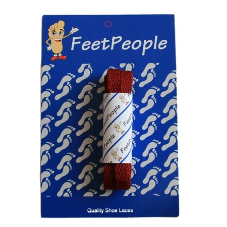 

FeetPeople Flat Shoe Laces Maroon 36 Inch