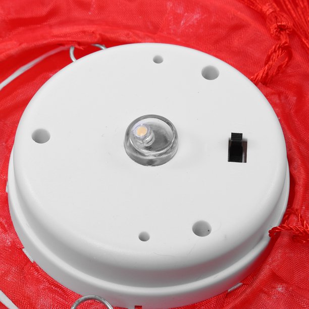 Lámpara Tela de nailon con luz solar retro con borla para decoración de jardín (rojo) Likrtyny Para estrenar