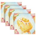 thumbnail image 3 of Iauyy Satin Napkins Set of 4- Fresh-popsicle Print DIY Printing Decoration Cloth Napkin- Easy Care for Home/Party, 3 of 8