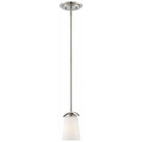 1 Light Mini Pendant In Transitional Style 7.5 Inches Tall By 4.75 Inches Wide-Brushed Nickel Finish Minka Lavery 4961-84