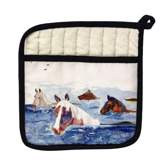 Betsy Drake Interiors Chincoteague Ponies Pot Holder