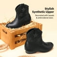 thumbnail image 4 of BURUDANI Girls’ Western Ankle Boots Cowgirl Riding Boots for Little & Big Kids, 4 of 4
