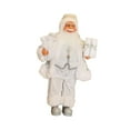 thumbnail image 4 of Figura de Papá Noel, bonito adorno para fiesta navideña, decoración navideña, Papá Noel de pie Blanco, 4 of 9