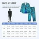 thumbnail image 4 of Fotbe Beautiful Blue Peacock Pijama de Hombre con Estampado de Manga Larga, Conjunto de 2 Piezas, Ropa de Dormir Suave y Cómoda con Bolsillos-Medium, 4 of 7