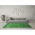 thumbnail image 3 of Ahgly Company Indoor Round Oriental Emerald Green Traditional Area Rugs, 7' Round, 3 of 4