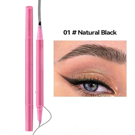 Eyebrow Pencil Waterproof Sweat-Proof Long-Lasting Multi-Prong Tip Double-Ended Design Natural Defined Brows Easy Application Durable Wear
