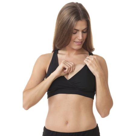 majamas organic sporty racerback nursing sports bra