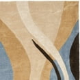 thumbnail image 3 of Contemporary Rug - Modern Art Polyester -Blue/Brown-Color:Blue/Brown,Design:Contemporary,Shape:Square,Size:5'L x 5'W, 3 of 3