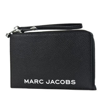 Marc Jacobs Logo Leather Lanyard ID Card Case Wallet Azure Blue