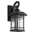 thumbnail image 5 of SAFAVIEH Lolia LED Black Aluminium Outdoor Wall Sconce with Clear Glass Shade, 5 of 6