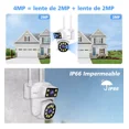 thumbnail image 3 of 2nlf® Cámara Vigilancia Wifi Exterior 2 Lente 2 Pantalla 4mp, 3 of 8