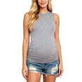 thumbnail image 2 of Women's Maternity Tank Tops Shirts Sleeveless Crew Neck Pregnancy Shirts Clothes, 2 of 4