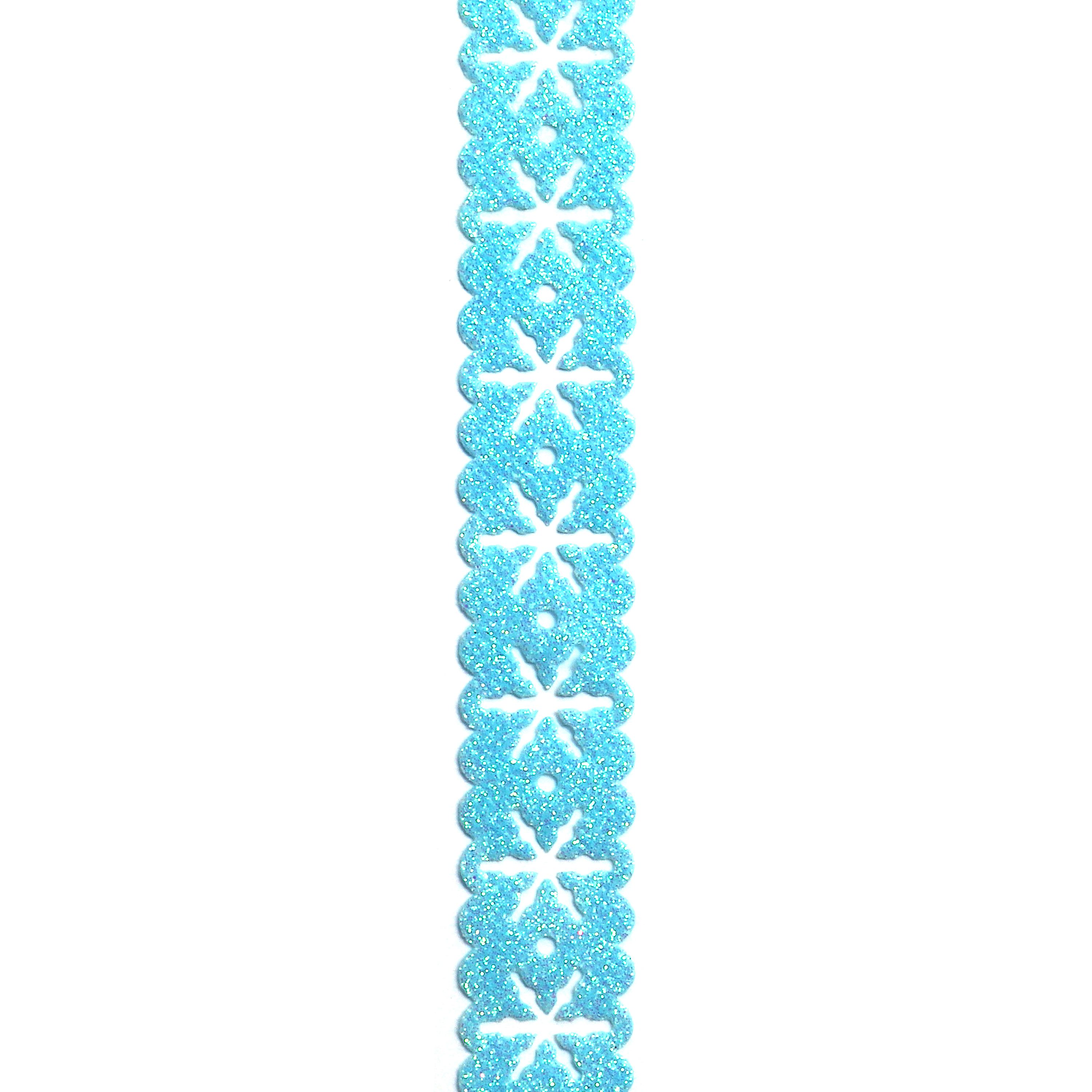 Metallic Blue Die Cut Snowflake Holiday Ribbon, 7/8" x 12 Yards by Gwen Studios - image 3 of 3